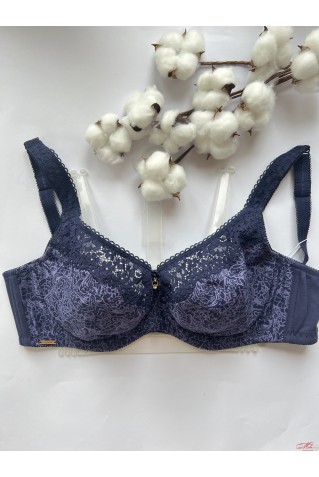 Бюстгальтер з м"якою чашкою з бавовни Lanny Mode 11848 синій